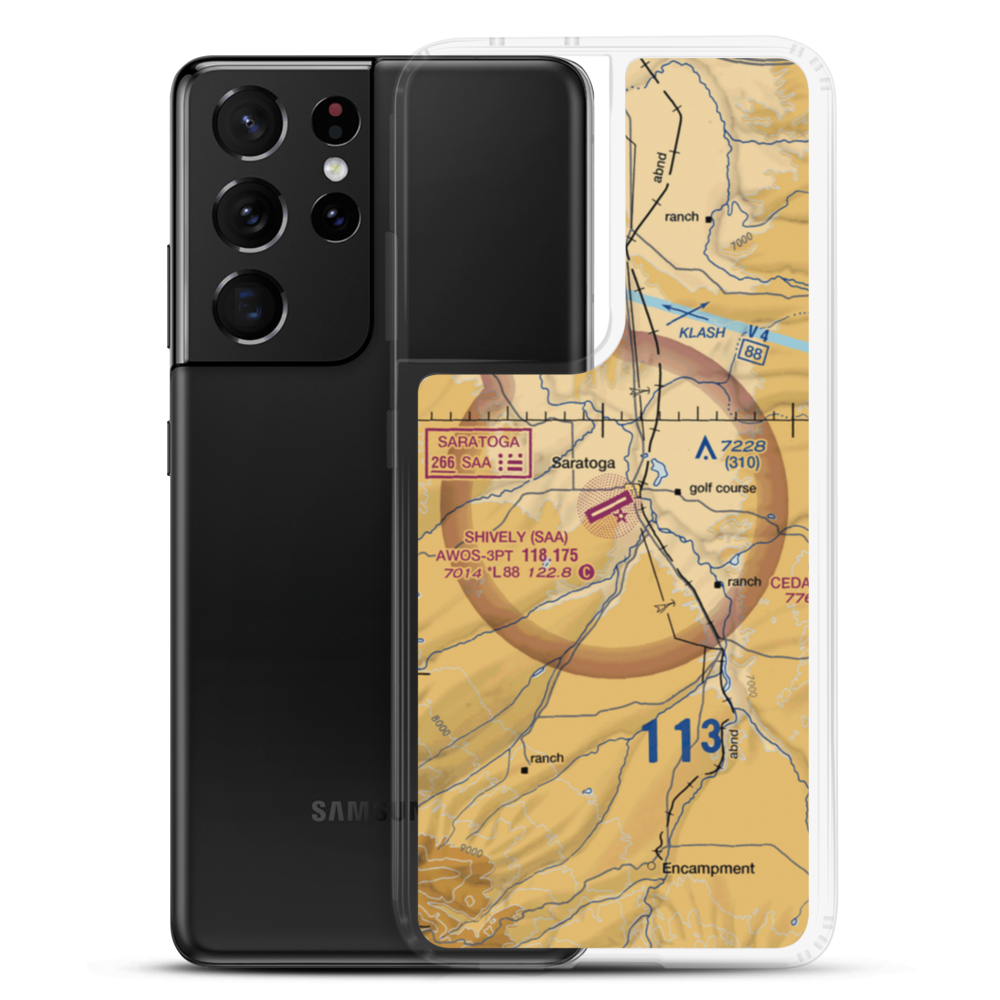 Shively Field (SAA) VFR Sectional Samsung Case Samsung Galaxy S21 Ultra model shown