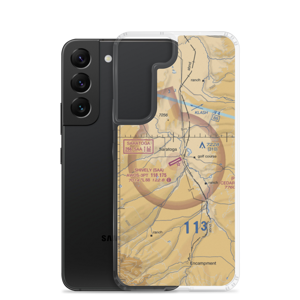Shively Field (SAA) VFR Sectional Samsung Case Samsung Galaxy S22 model shown