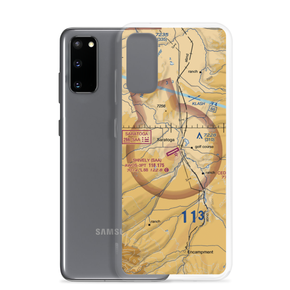 Shively Field (SAA) VFR Sectional Samsung Case Samsung Galaxy S20 model shown