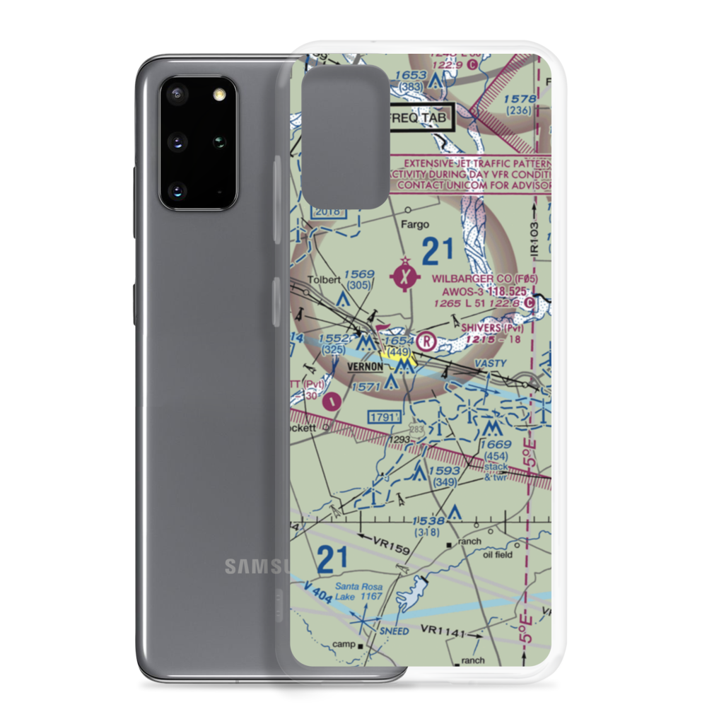 Shivers Private Airport (53TA) VFR Sectional Samsung Case Samsung Galaxy S20 Plus model shown