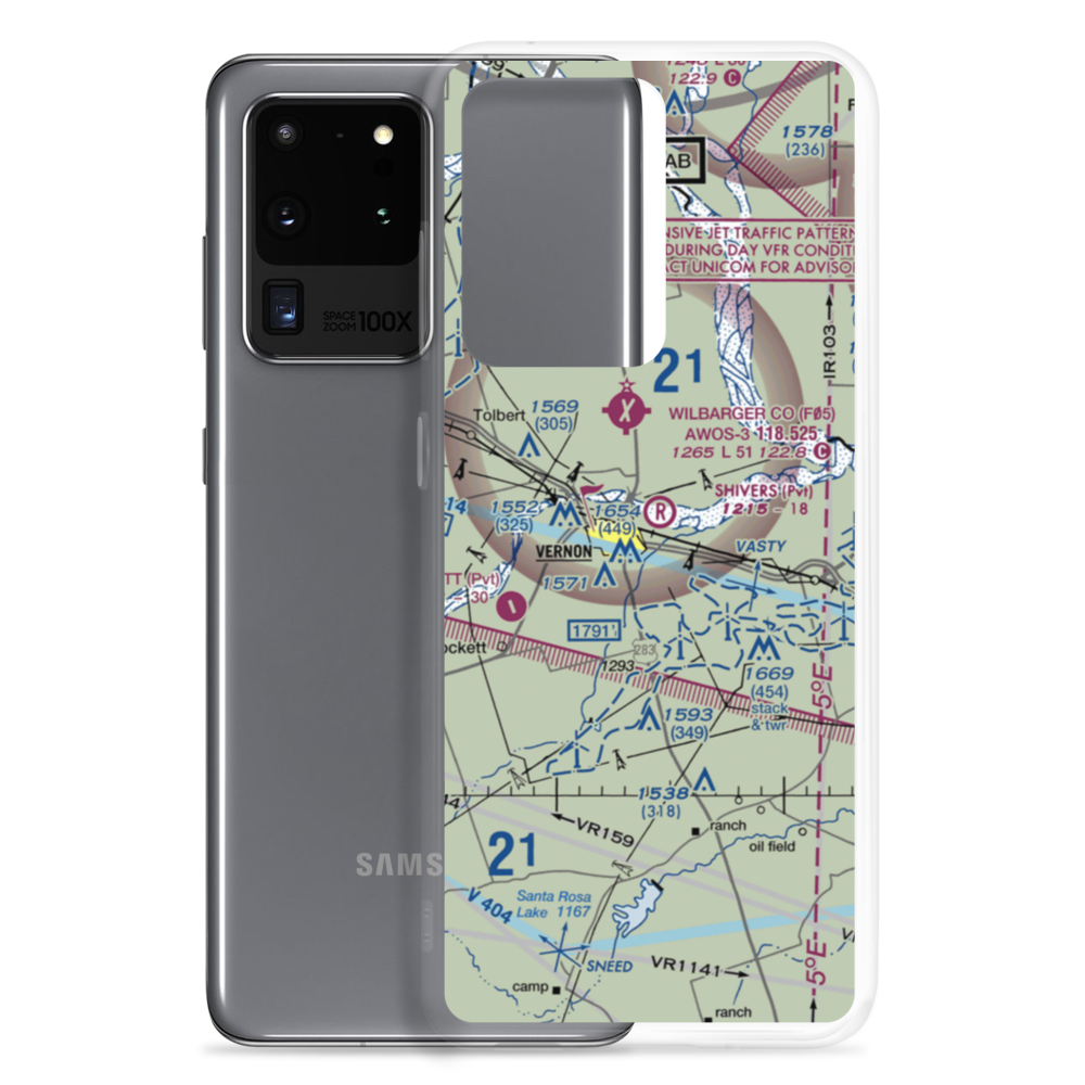 Shivers Private Airport (53TA) VFR Sectional Samsung Case Samsung Galaxy S20 Ultra model shown