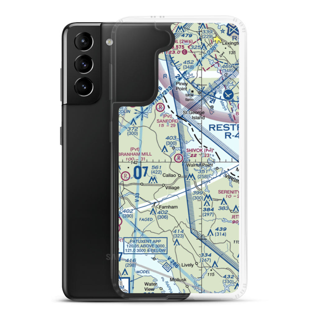 Shivok Airport (8VA2) VFR Sectional Samsung Case Samsung Galaxy S21 Plus model shown