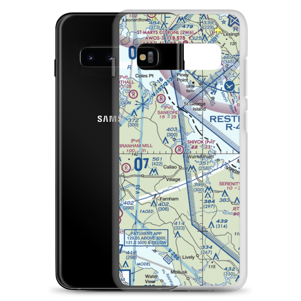 Shivok Airport (8VA2) VFR Sectional Samsung Case Samsung Galaxy S10+ model shown