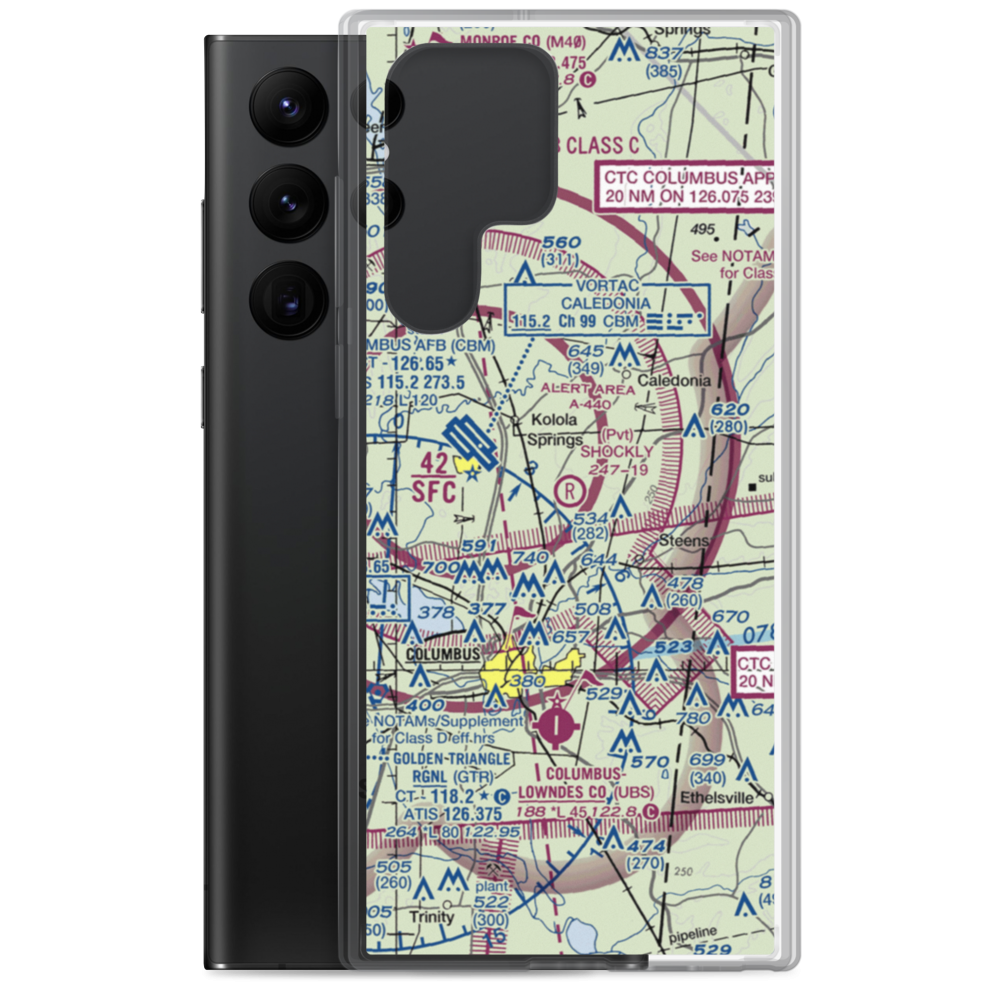 Shockly Field (2MS3) VFR Sectional Samsung Case Samsung Galaxy S22 Ultra model shown