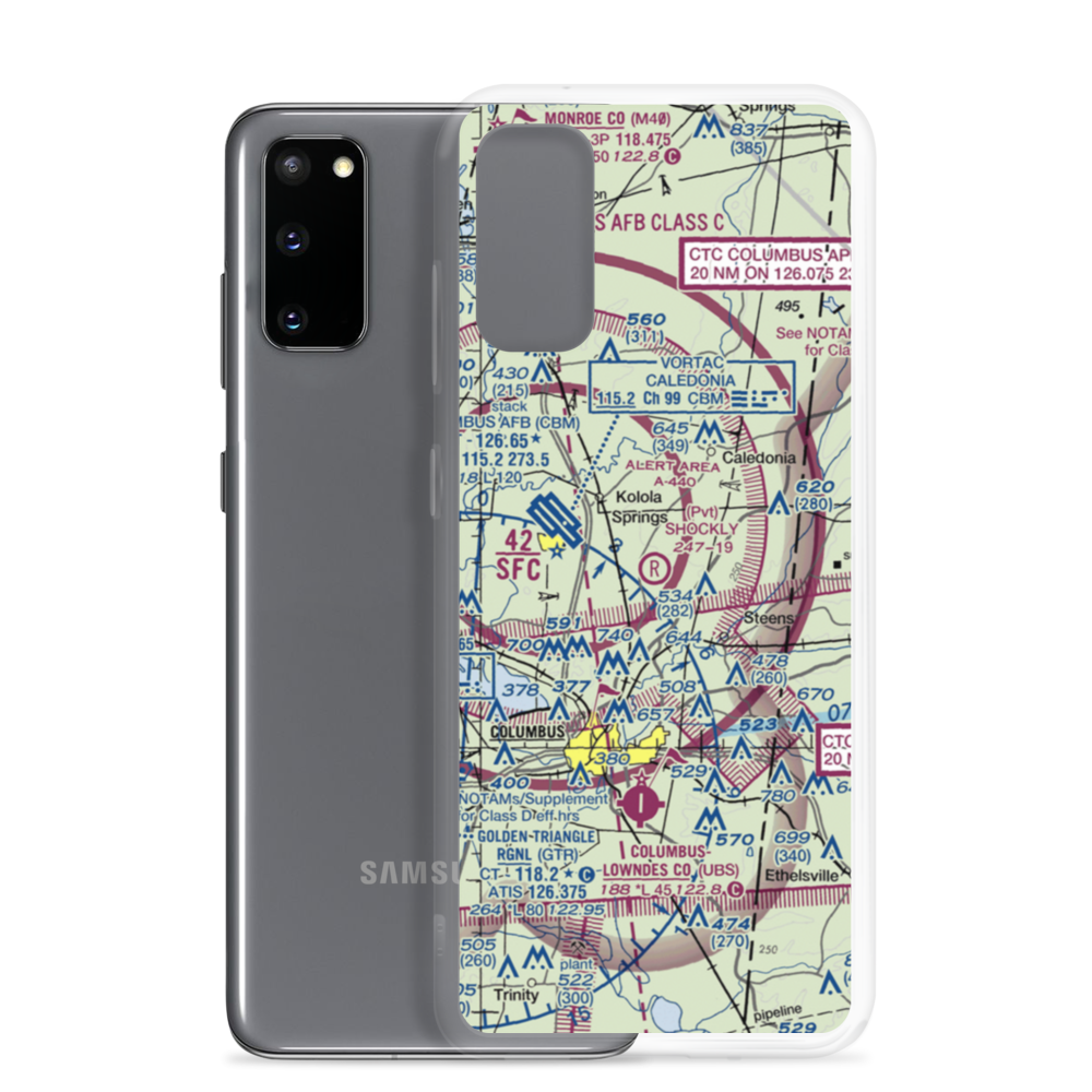 Shockly Field (2MS3) VFR Sectional Samsung Case Samsung Galaxy S20 model shown