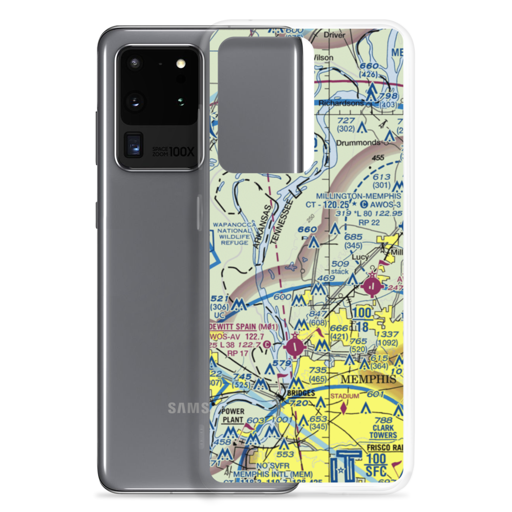 Shoemaker-Shelby Forest Airport (2TN4) VFR Sectional Samsung Case Samsung Galaxy S20 Ultra model shown