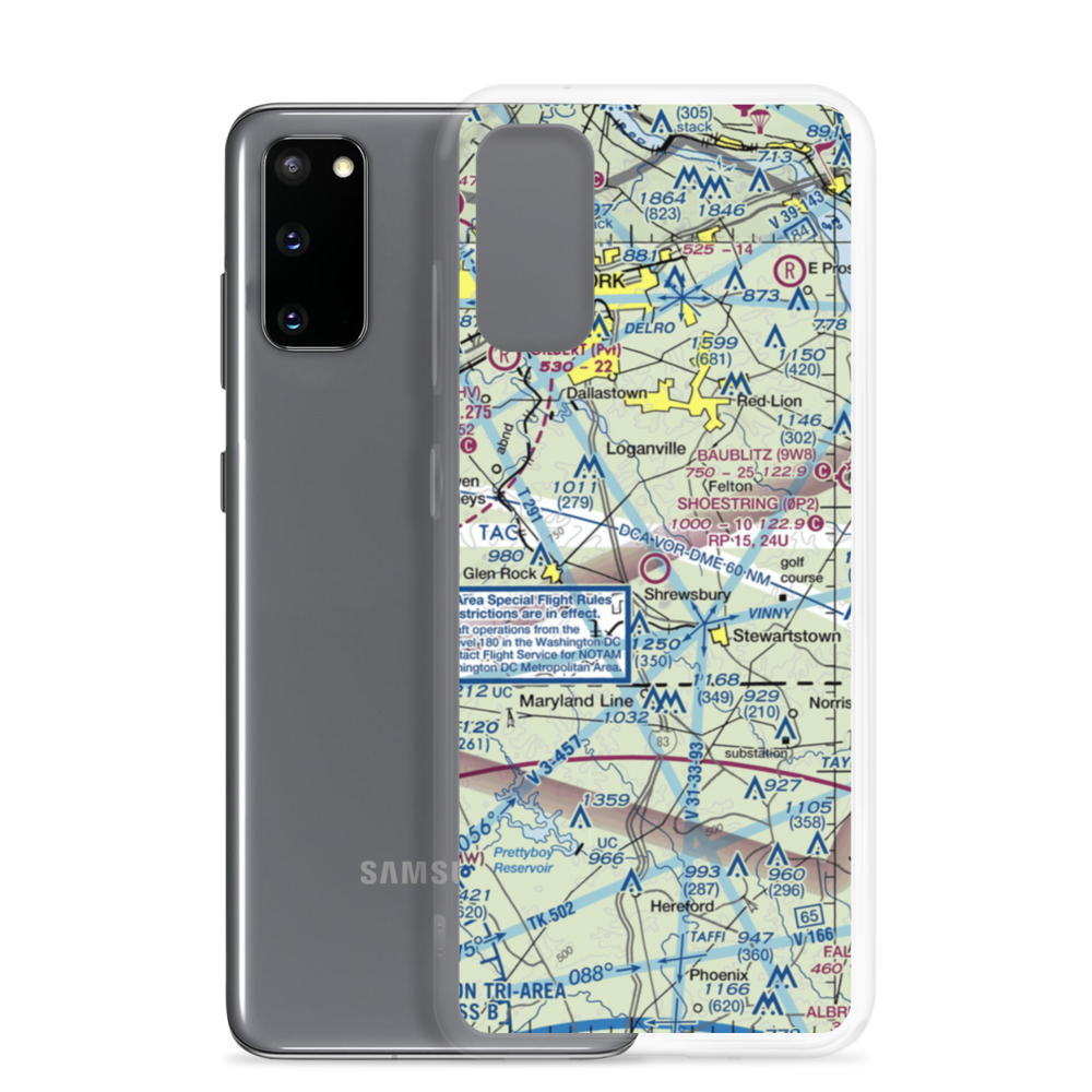 Shoestring Aviation Airfield (0P2) VFR Sectional Samsung Case Samsung Galaxy S20 model shown