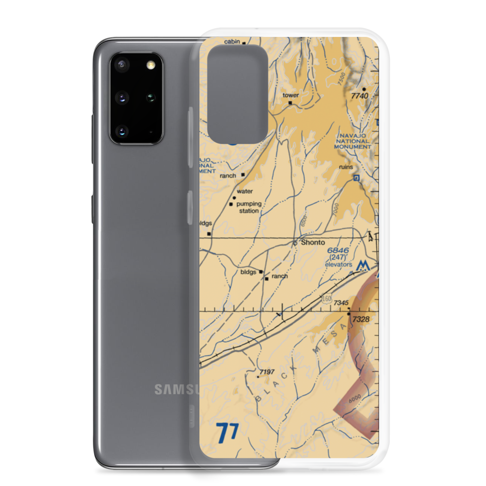 Shonto Airport (53AZ) VFR Sectional Samsung Case Samsung Galaxy S20 Plus model shown