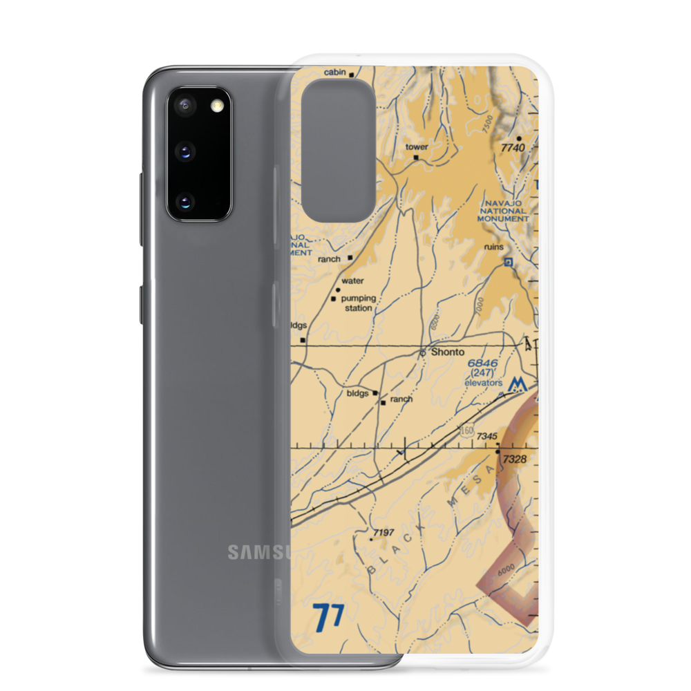 Shonto Airport (53AZ) VFR Sectional Samsung Case Samsung Galaxy S20 model shown