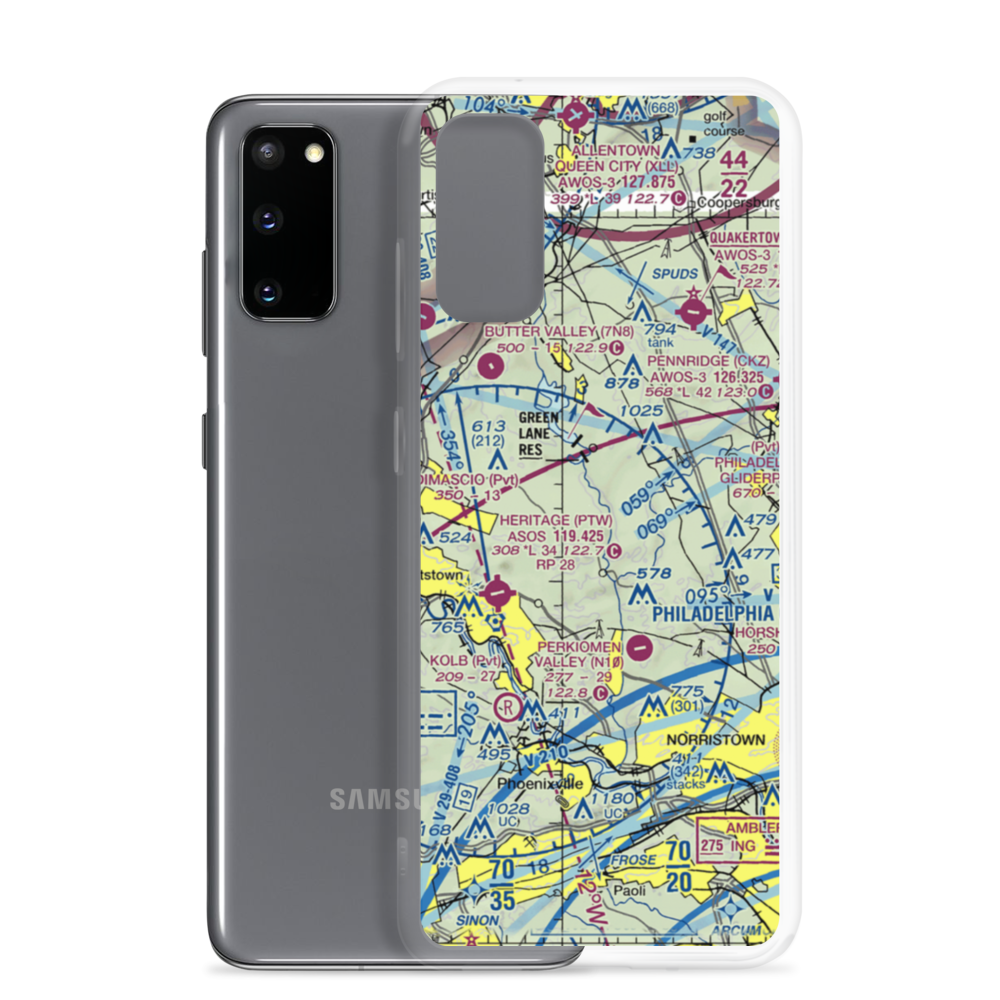 Shontz Airport (74PA) VFR Sectional Samsung Case Samsung Galaxy S20 model shown