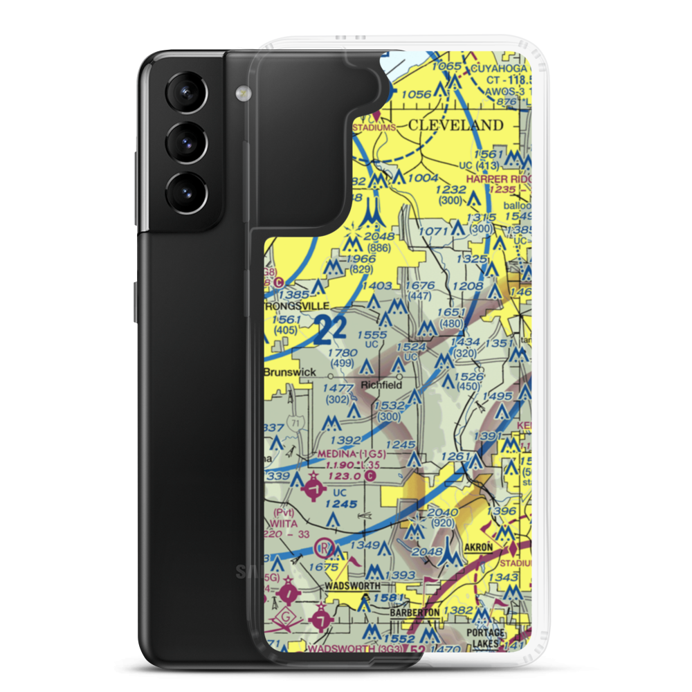 Shootz Field (OI45) VFR Sectional Samsung Case Samsung Galaxy S21 Plus model shown