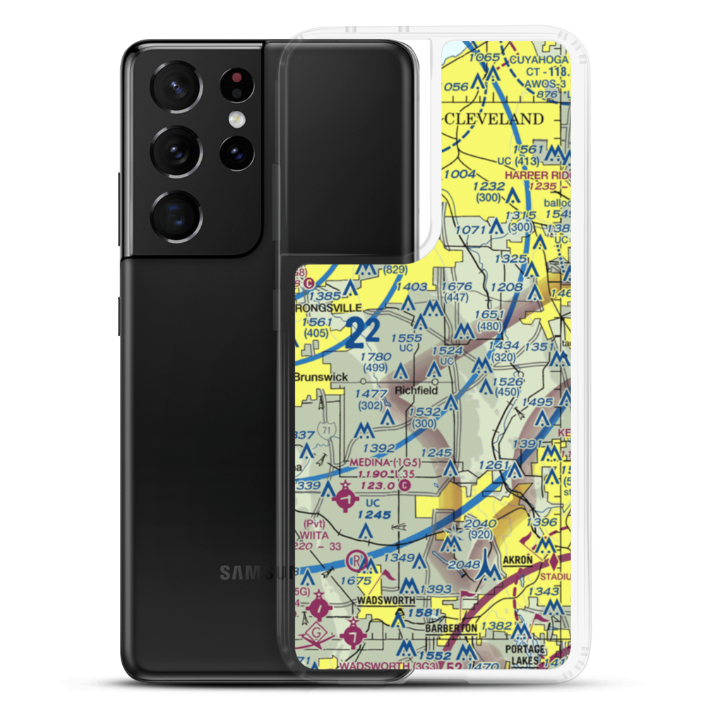 Shootz Field (OI45) VFR Sectional Samsung Case Samsung Galaxy S21 Ultra model shown