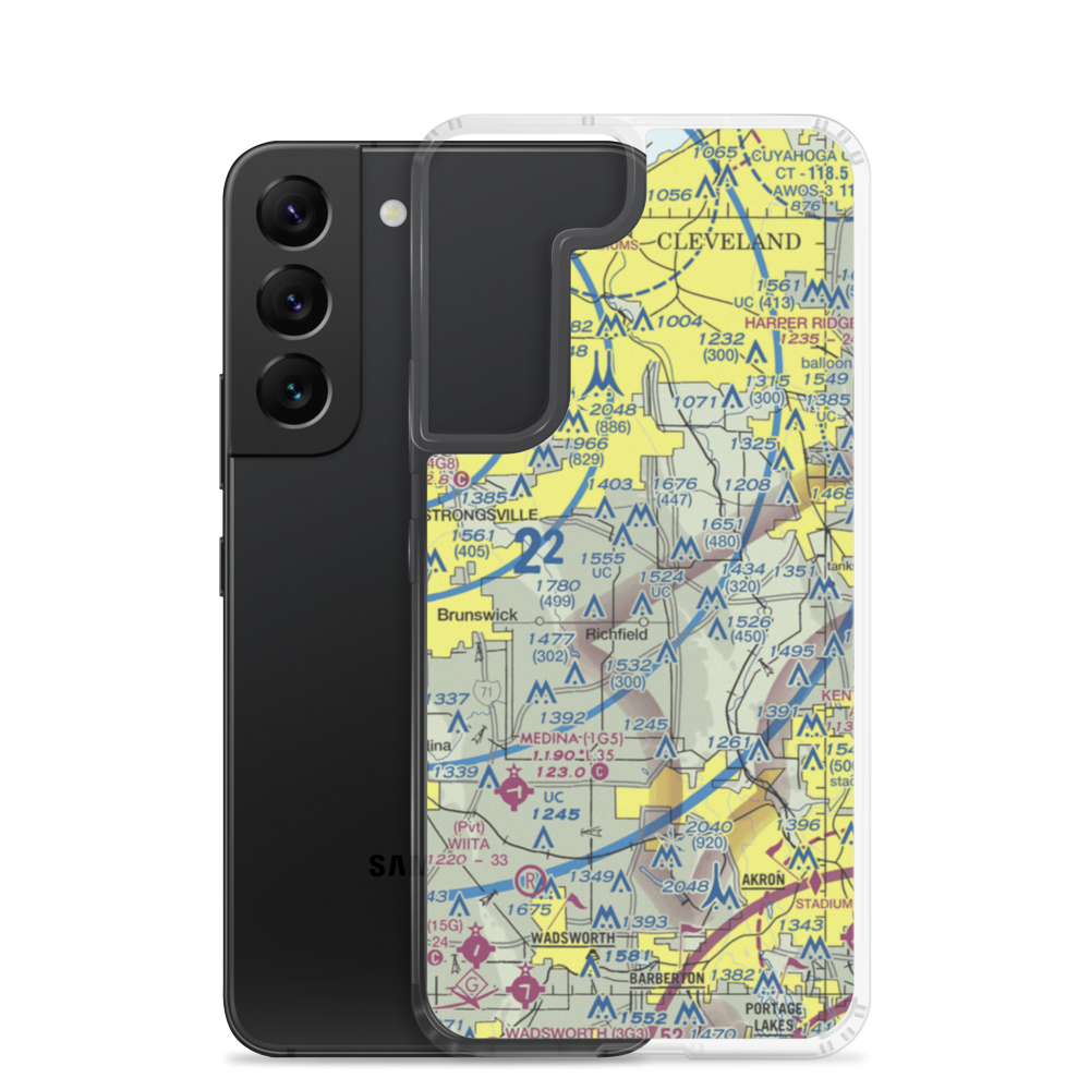 Shootz Field (OI45) VFR Sectional Samsung Case Samsung Galaxy S22 model shown