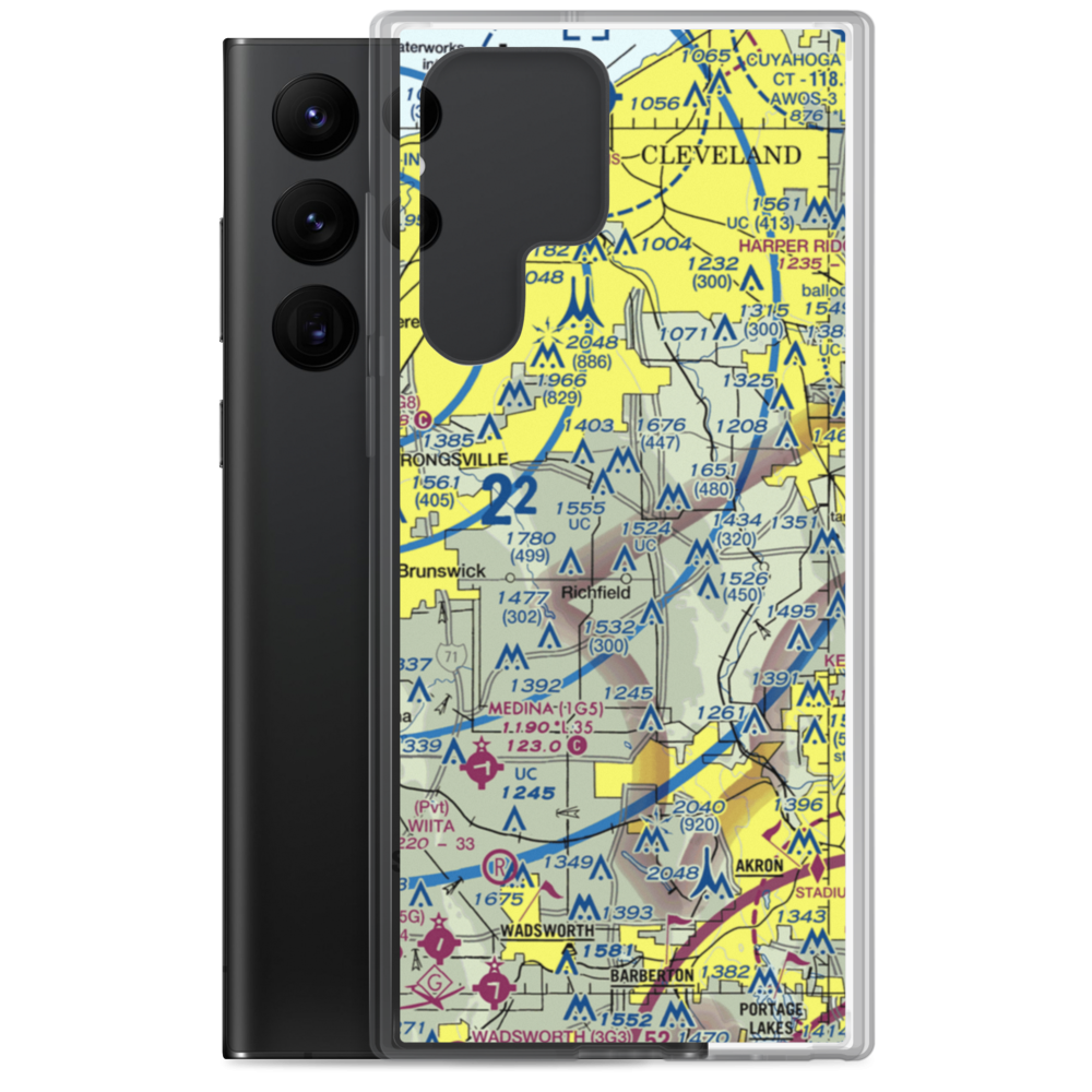 Shootz Field (OI45) VFR Sectional Samsung Case Samsung Galaxy S22 Ultra model shown