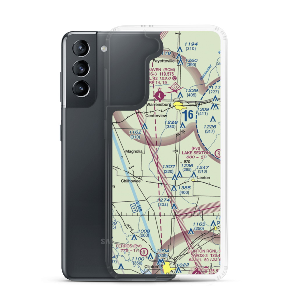 Short Air Airport (1MU4) VFR Sectional Samsung Case Samsung Galaxy S21 model shown