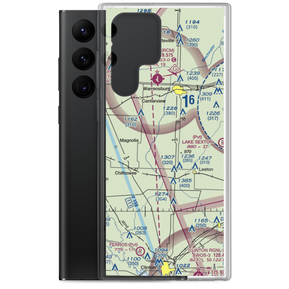 Short Air Airport (1MU4) VFR Sectional Samsung Case Samsung Galaxy S22 Ultra model shown