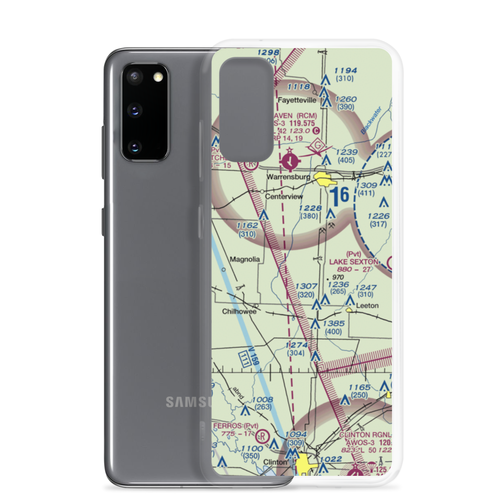 Short Air Airport (1MU4) VFR Sectional Samsung Case Samsung Galaxy S20 model shown