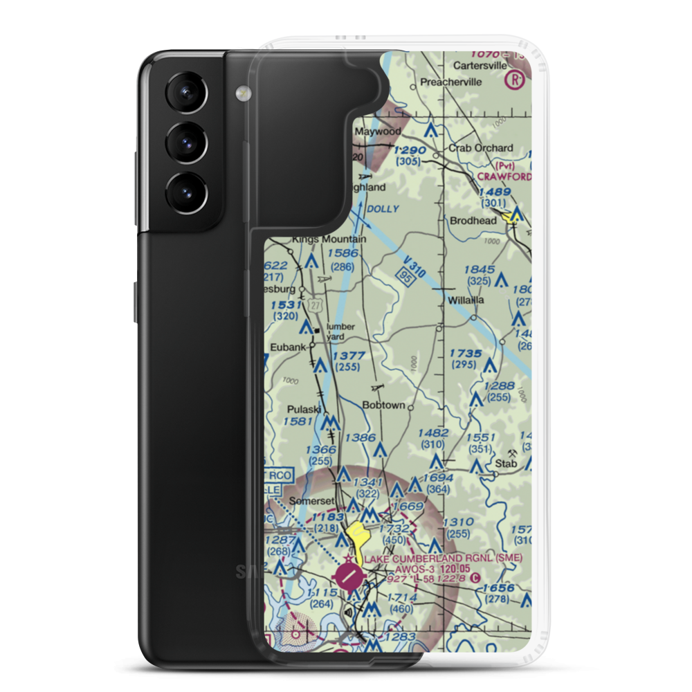 Short Airport (53KY) VFR Sectional Samsung Case Samsung Galaxy S21 Plus model shown