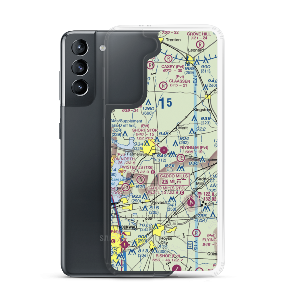 Short Stop Airport (8TA5) VFR Sectional Samsung Case Samsung Galaxy S21 model shown