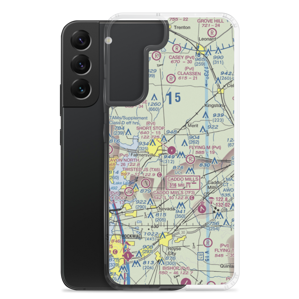 Short Stop Airport (8TA5) VFR Sectional Samsung Case Samsung Galaxy S22 Plus model shown