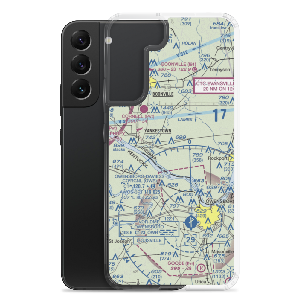 Short Stop Airport (9II1) VFR Sectional Samsung Case Samsung Galaxy S22 Plus model shown