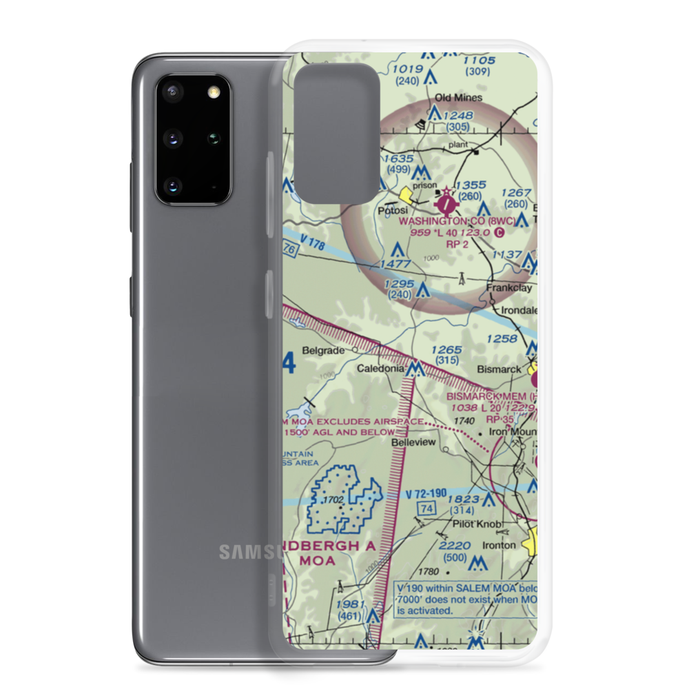 Short-N-Ruff Airport (0MO2) VFR Sectional Samsung Case Samsung Galaxy S20 Plus model shown