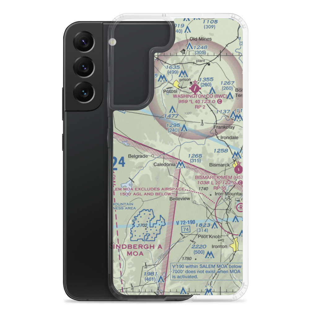 Short-N-Ruff Airport (0MO2) VFR Sectional Samsung Case Samsung Galaxy S22 Plus model shown