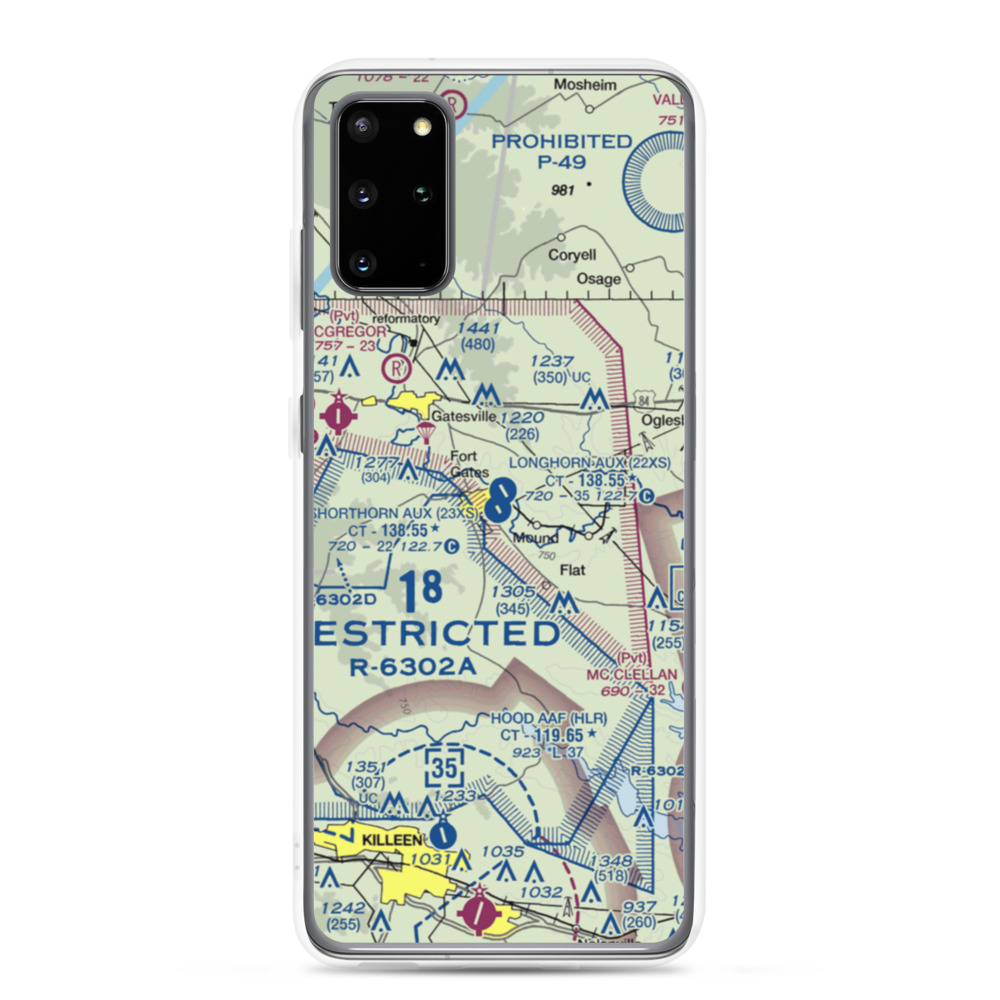 Shorthorn Aux Landing Strip (23XS) VFR Sectional Samsung Case Samsung Galaxy S20 Plus model shown