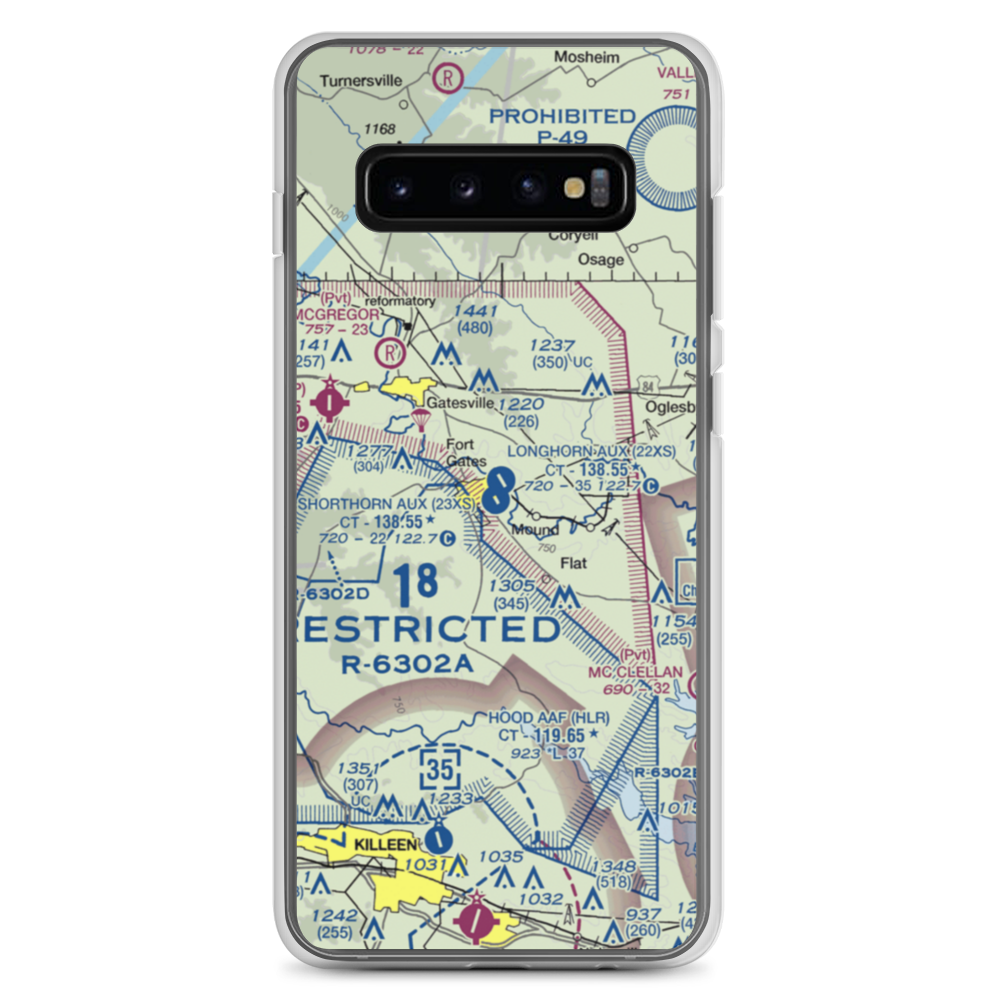 Shorthorn Aux Landing Strip (23XS) VFR Sectional Samsung Case Samsung Galaxy S10+ model shown