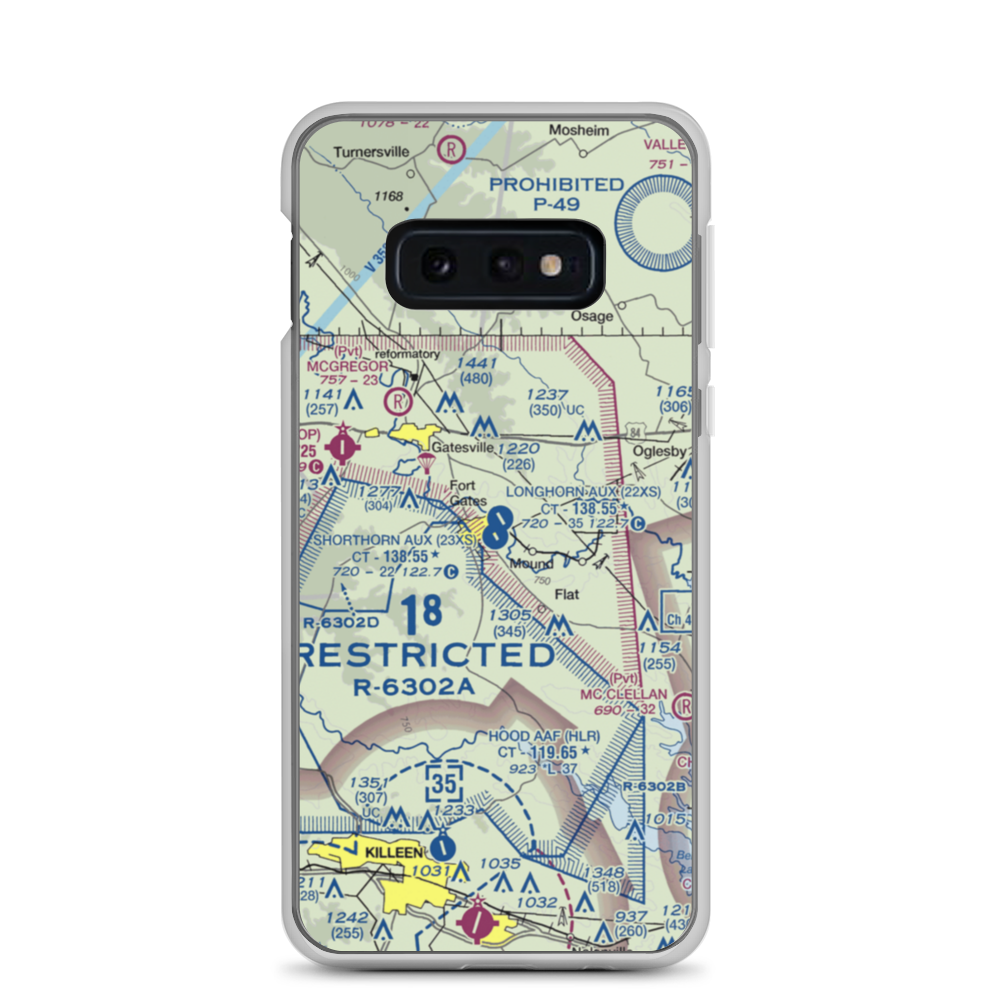 Shorthorn Aux Landing Strip (23XS) VFR Sectional Samsung Case Samsung Galaxy S10e model shown
