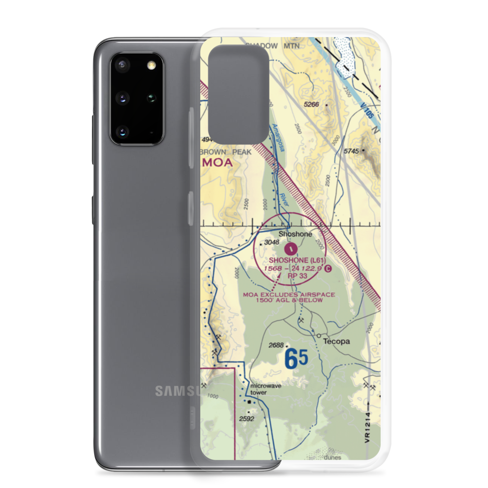 Shoshone Airport (L61) VFR Sectional Samsung Case Samsung Galaxy S20 Plus model shown
