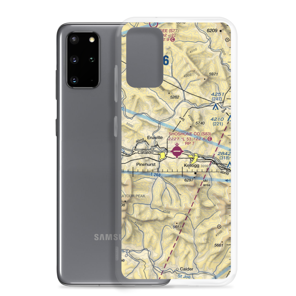 Shoshone County Airport (S83) VFR Sectional Samsung Case Samsung Galaxy S20 Plus model shown