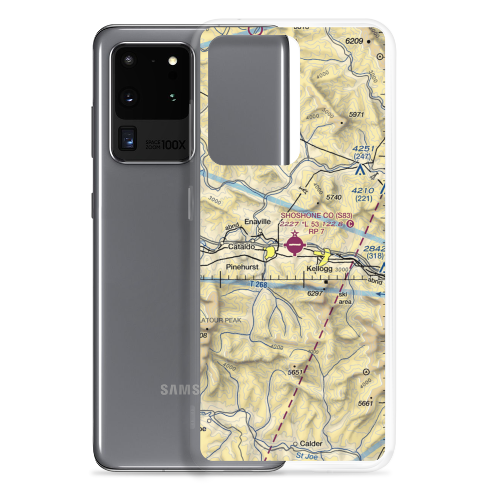 Shoshone County Airport (S83) VFR Sectional Samsung Case Samsung Galaxy S20 Ultra model shown