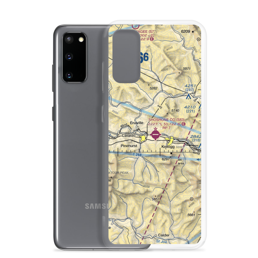 Shoshone County Airport (S83) VFR Sectional Samsung Case Samsung Galaxy S20 model shown