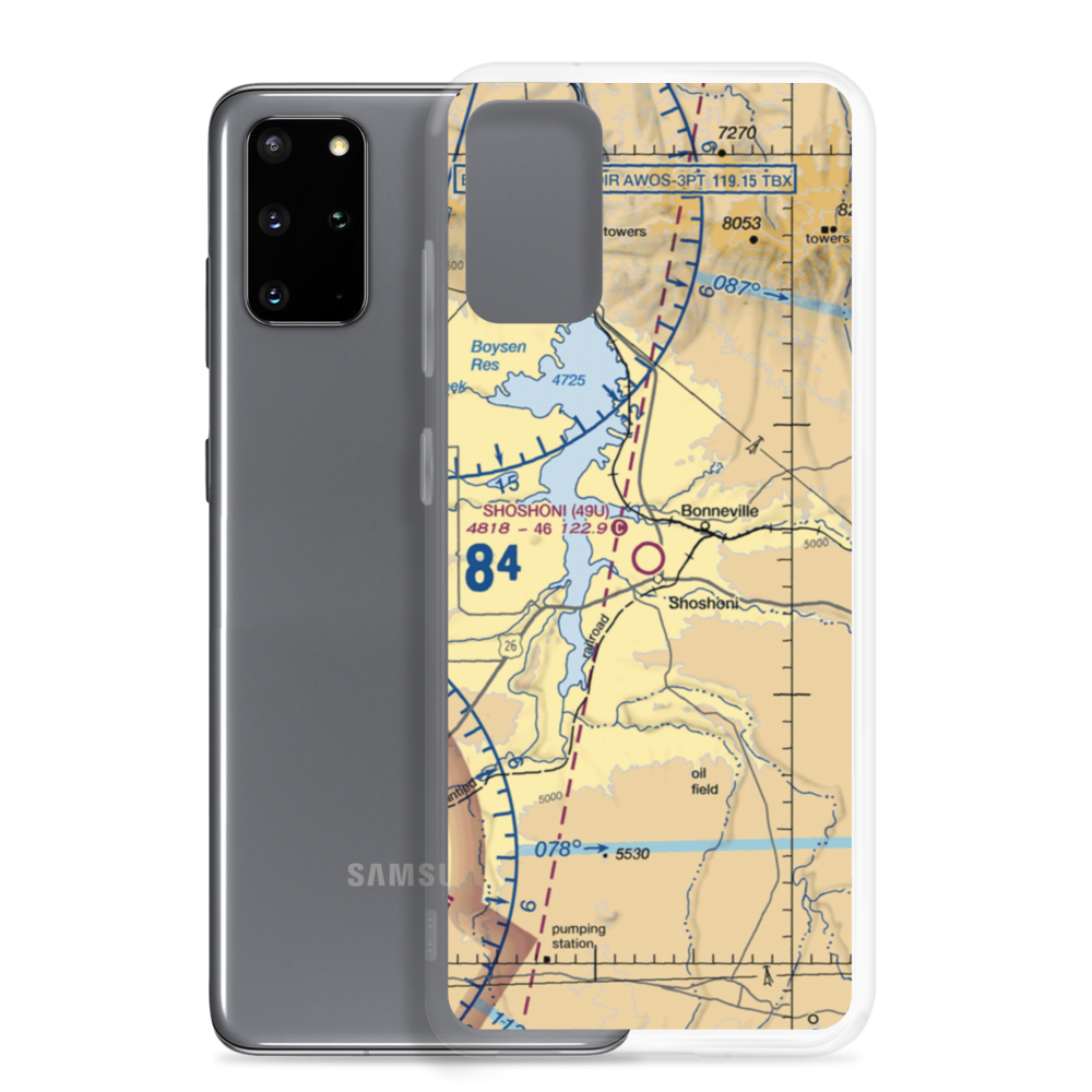 Shoshoni Municipal Airport (49U) VFR Sectional Samsung Case Samsung Galaxy S20 Plus model shown