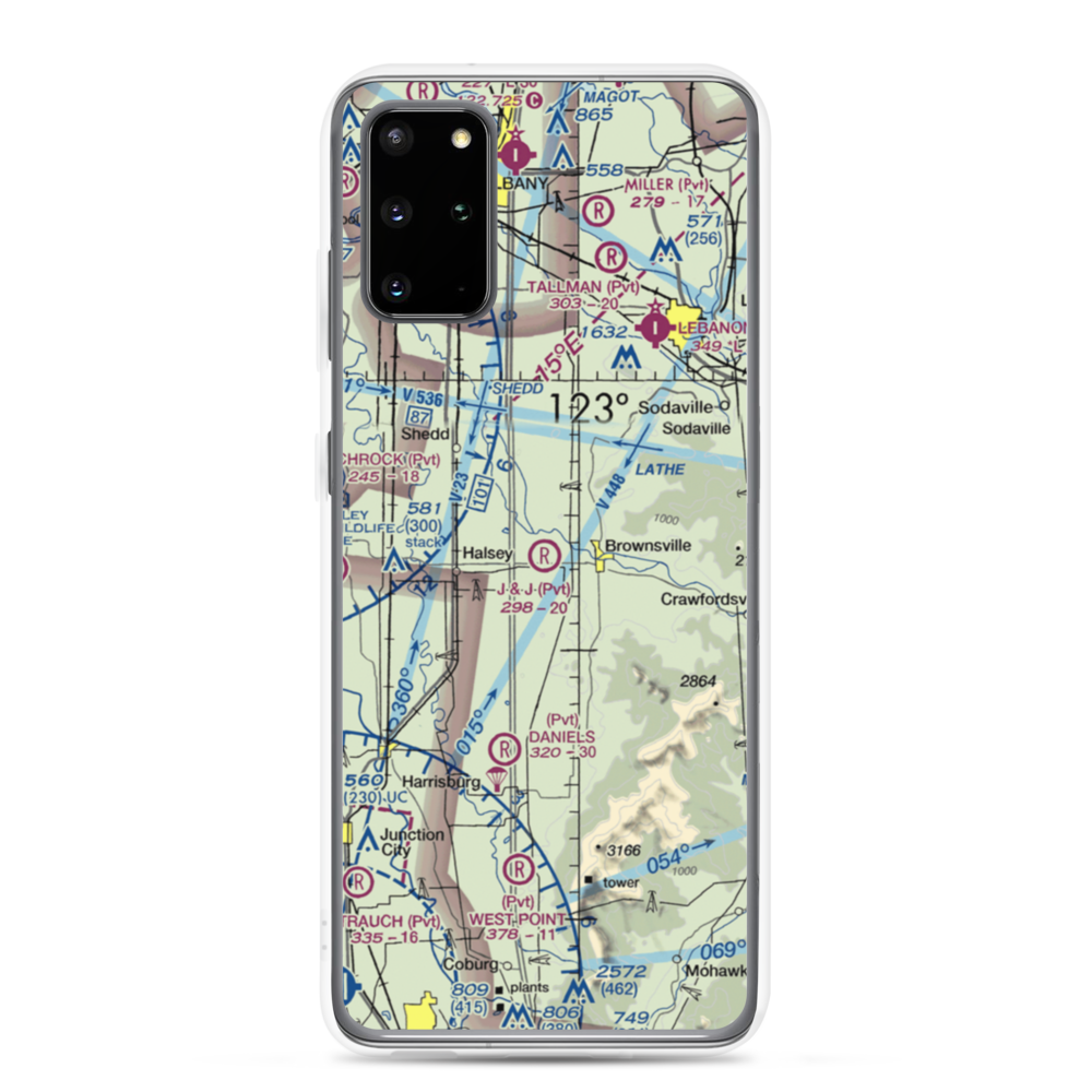 Showa Airport (OR94) VFR Sectional Samsung Case Samsung Galaxy S20 Plus model shown