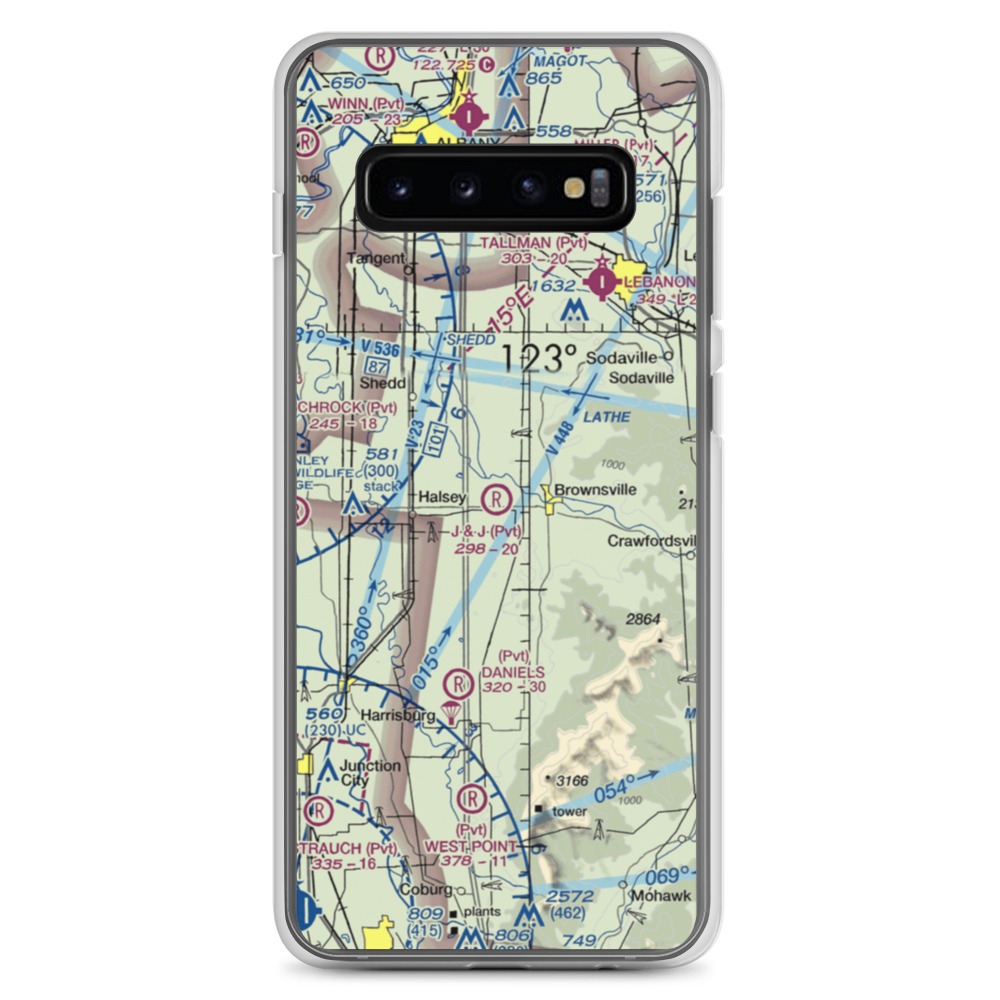 Showa Airport (OR94) VFR Sectional Samsung Case Samsung Galaxy S10+ model shown