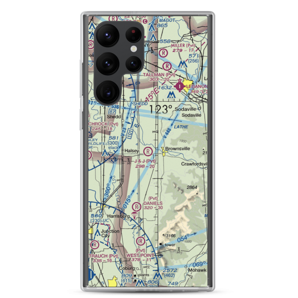 Showa Airport (OR94) VFR Sectional Samsung Case Samsung Galaxy S22 Ultra model shown