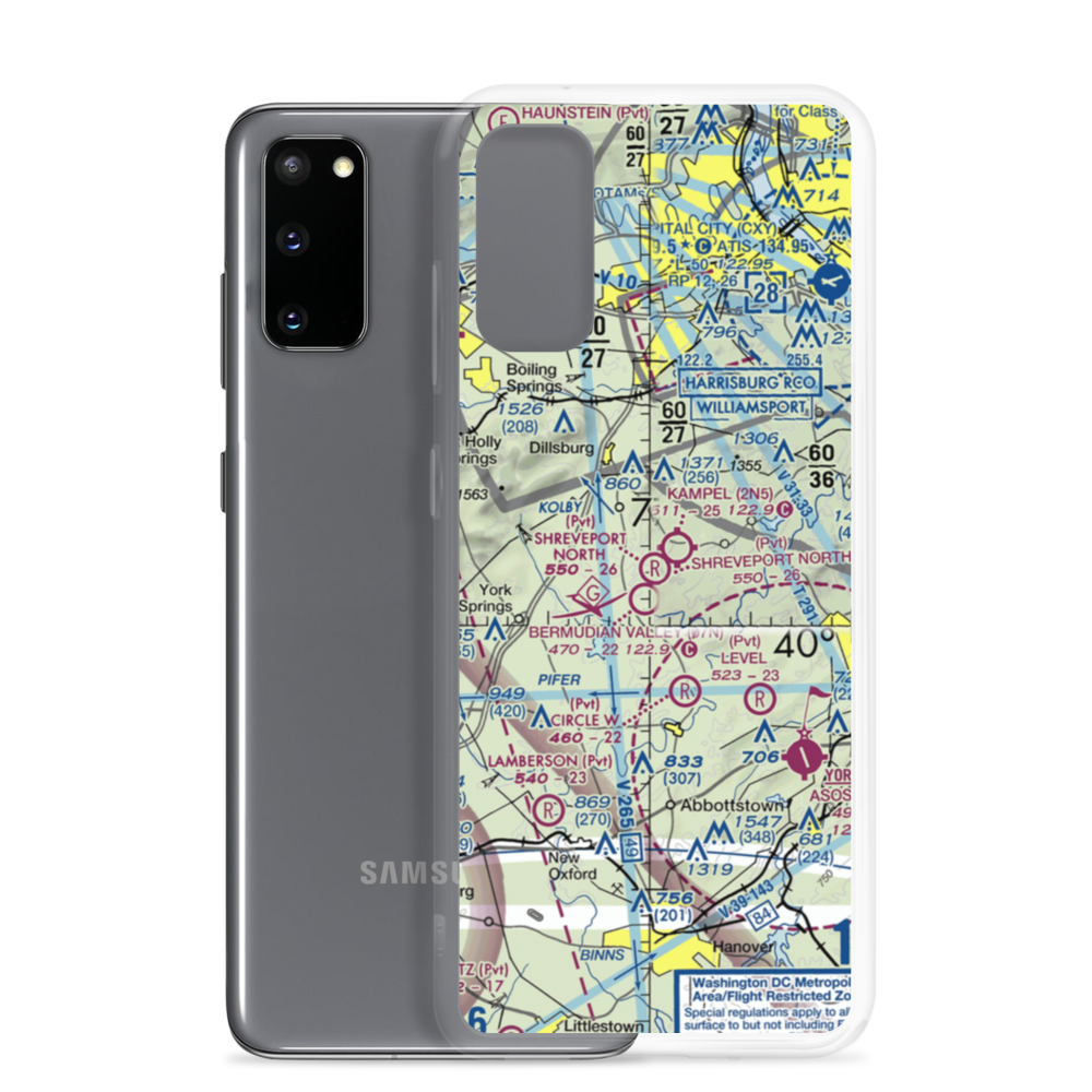 Shreveport North Airport (62PA) VFR Sectional Samsung Case Samsung Galaxy S20 model shown