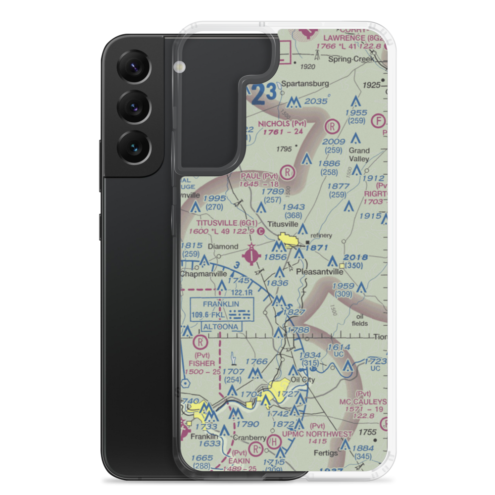 Shriver Airport (0PN8) VFR Sectional Samsung Case Samsung Galaxy S22 Plus model shown