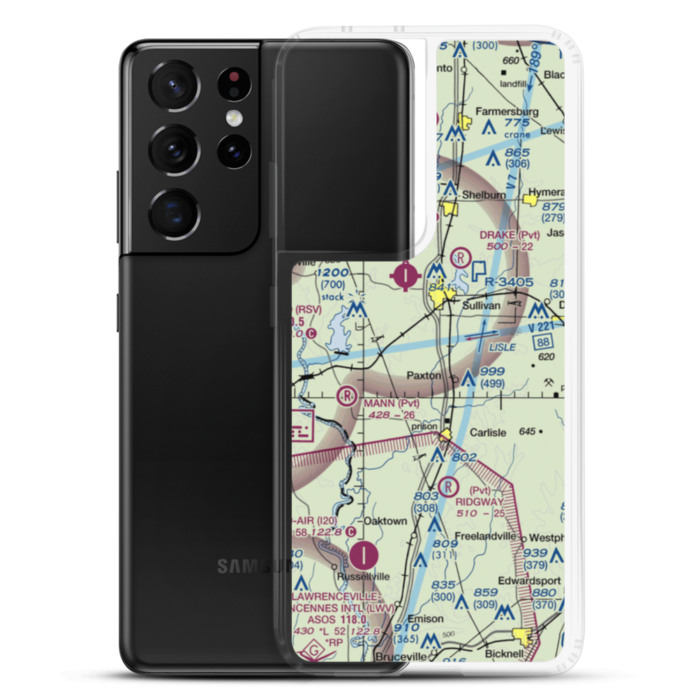 Shrum Field (II98) VFR Sectional Samsung Case Samsung Galaxy S21 Ultra model shown
