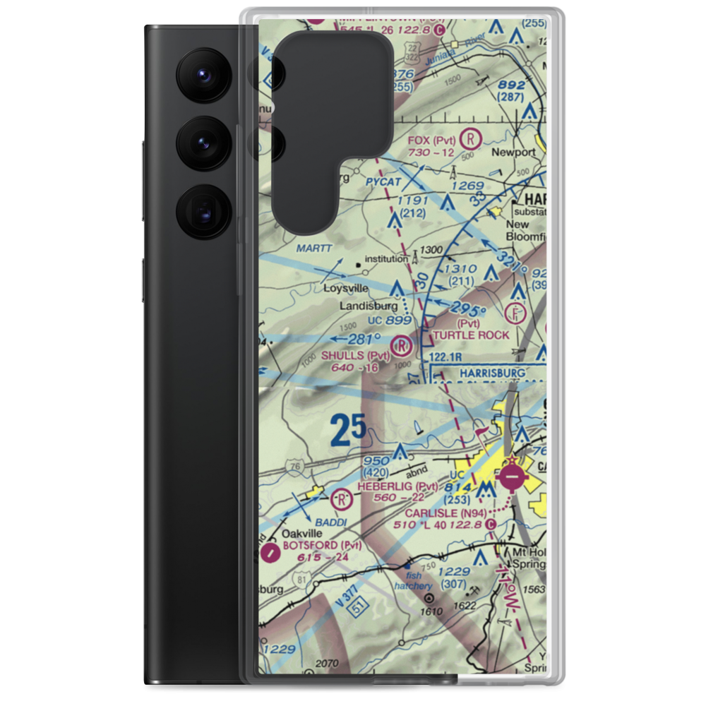 Shulls Airport (2PA8) VFR Sectional Samsung Case Samsung Galaxy S22 Ultra model shown