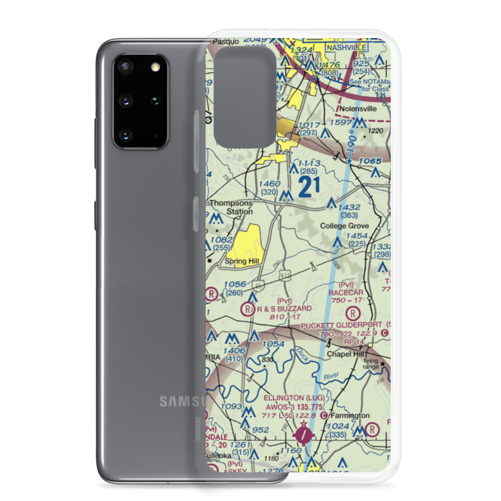 Shultz Airport (TN81) VFR Sectional Samsung Case Samsung Galaxy S20 Plus model shown