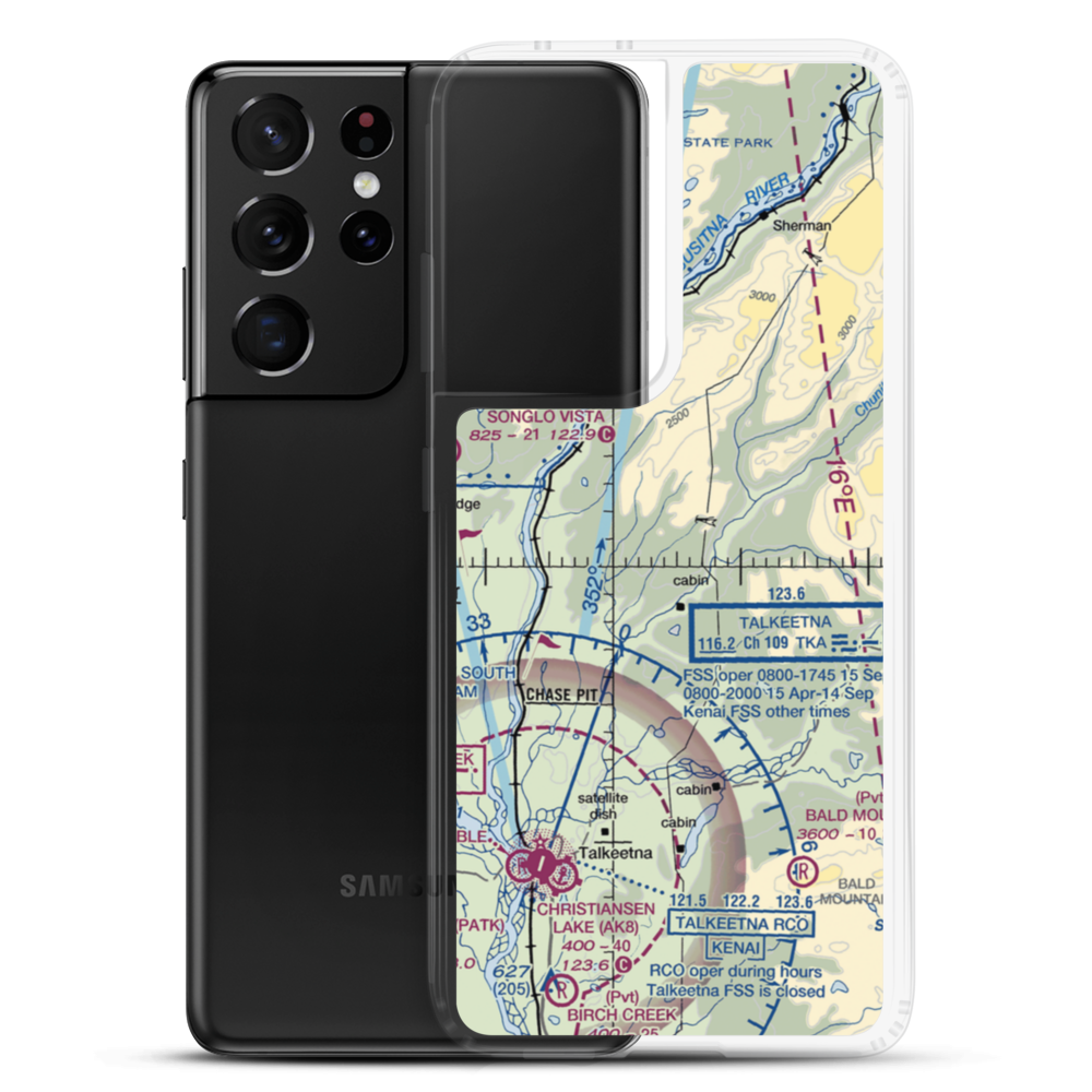 Shump Airport (AA00) VFR Sectional Samsung Case Samsung Galaxy S21 Ultra model shown