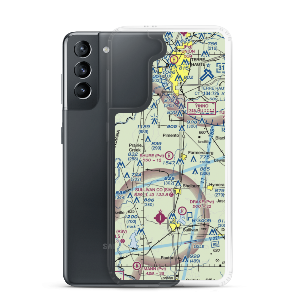 Shure Airport (IN57) VFR Sectional Samsung Case Samsung Galaxy S21 model shown