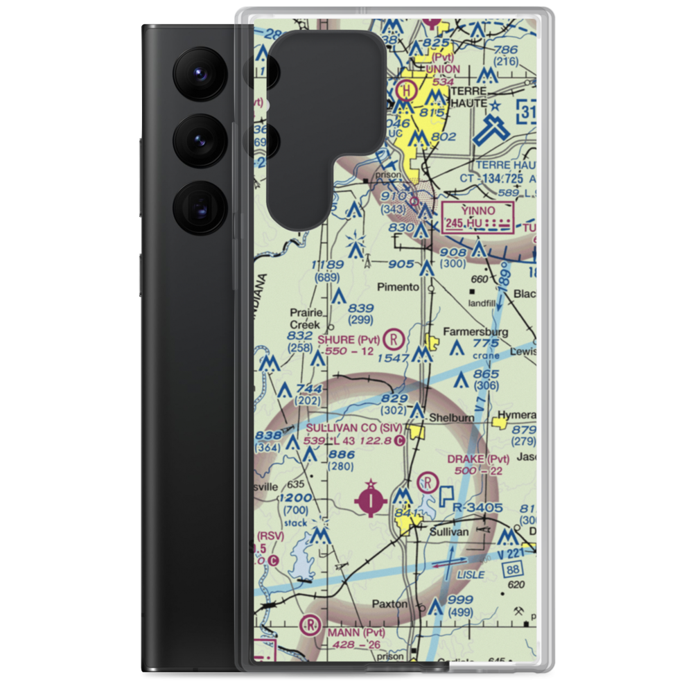 Shure Airport (IN57) VFR Sectional Samsung Case Samsung Galaxy S22 Ultra model shown
