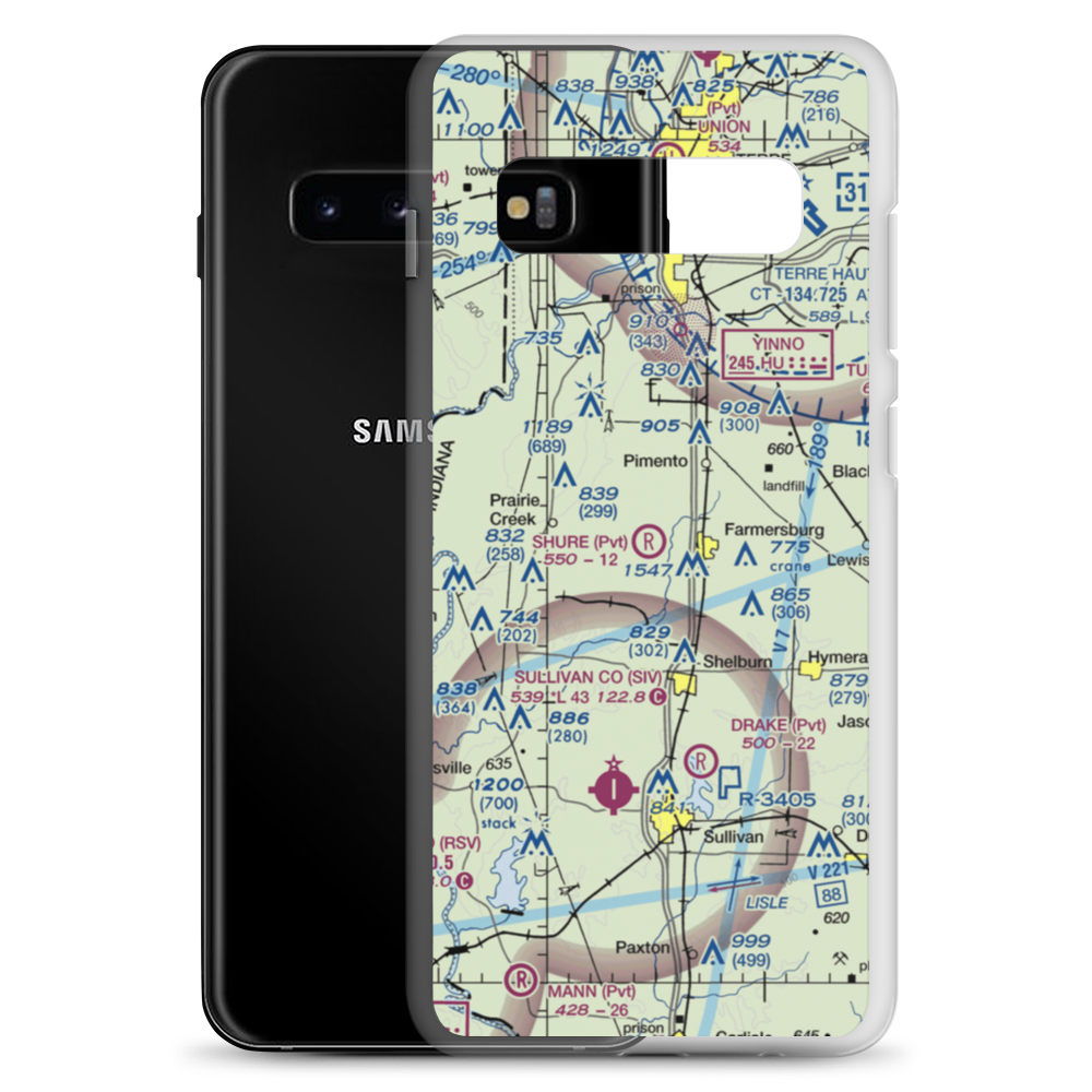 Shure Airport (IN57) VFR Sectional Samsung Case Samsung Galaxy S10+ model shown