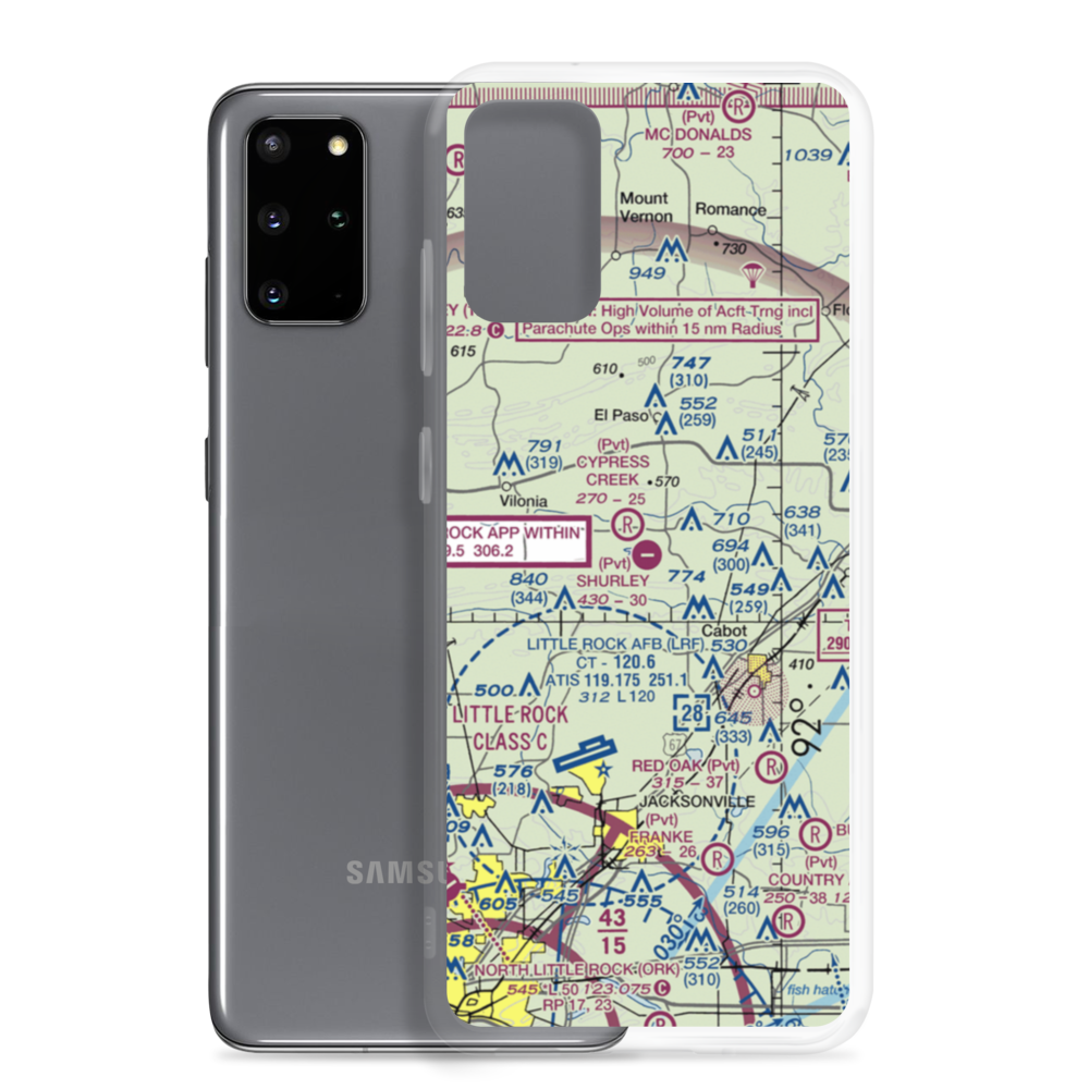Shurley Field Airport (4AR1) VFR Sectional Samsung Case Samsung Galaxy S20 Plus model shown