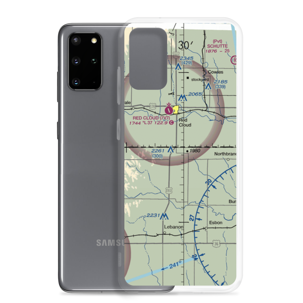 Shute Airport (6KS7) VFR Sectional Samsung Case Samsung Galaxy S20 Plus model shown