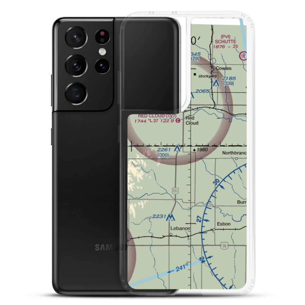 Shute Airport (6KS7) VFR Sectional Samsung Case Samsung Galaxy S21 Ultra model shown